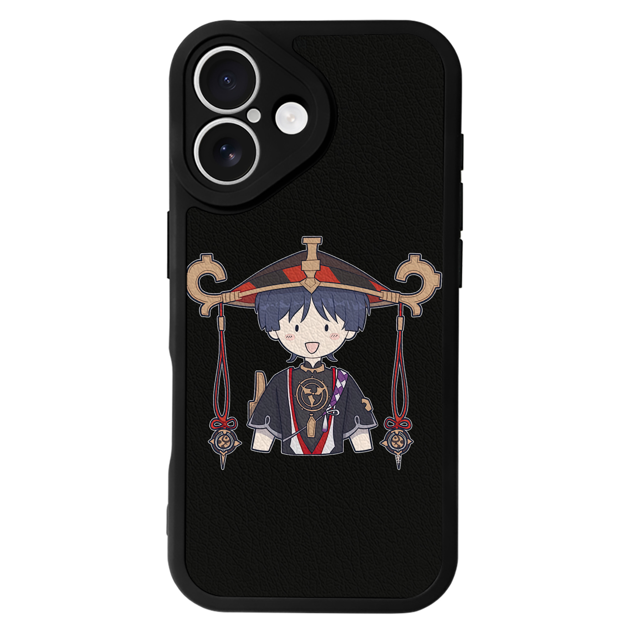 げんし神 さんペい genshin Sanpei 【iPhone 16シリーズ対応】シリコンスマホケース（レザー調） 材質：シリコン